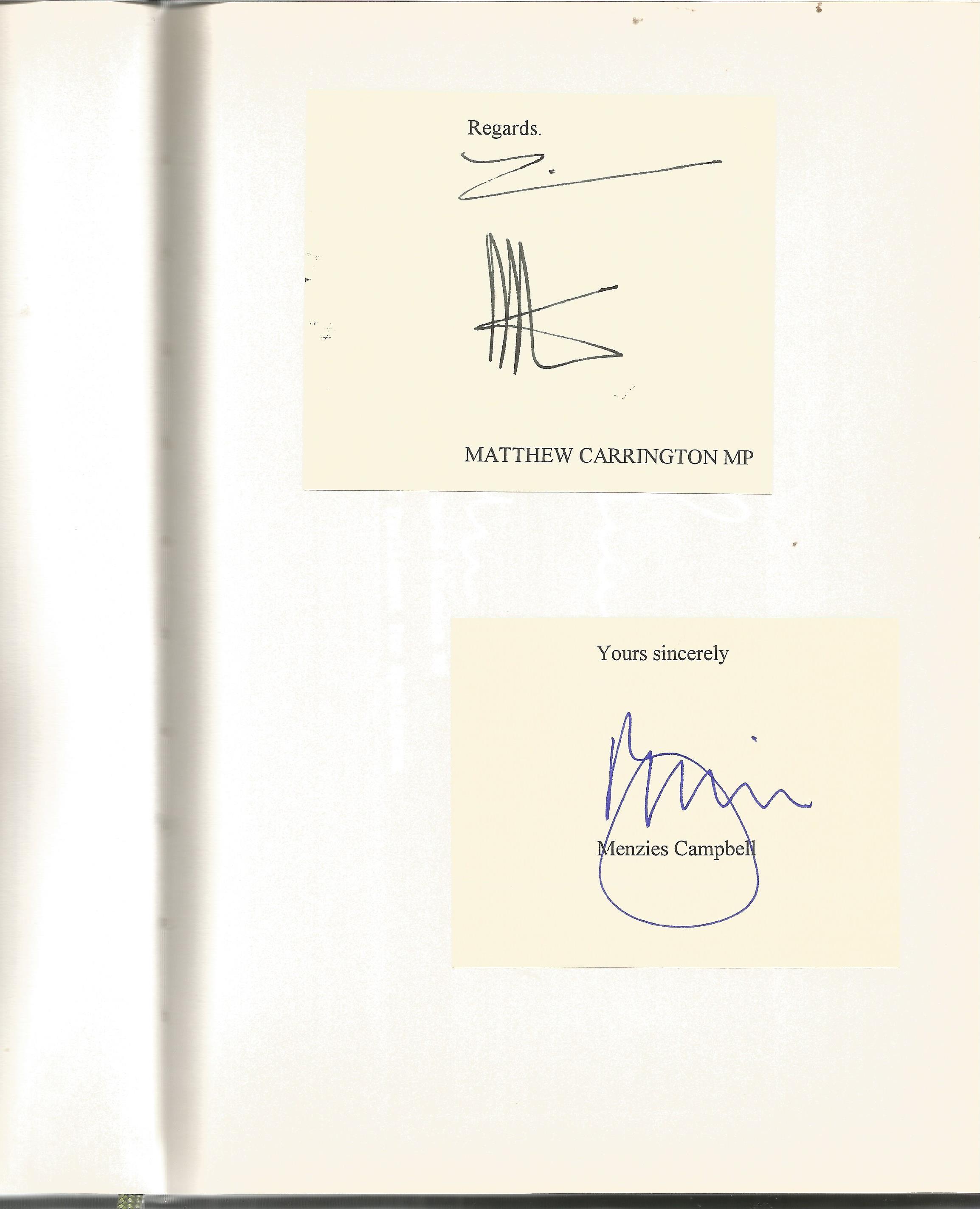 Assorted Political signatures attached inside notebook. Some of signatures included are Paddy - Image 5 of 5