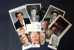 Political and TV signed collection. Good Condition. All autographed items are genuine hand signed