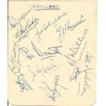 Tottenham signed album page from the 1950's. 12 signatures including Bill Nicholson. Good Condition.