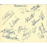 Portsmouth FC signed album page from the 1950's. 13 signatures. Good Condition. All autographed