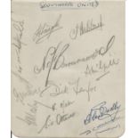 Scunthorpe Utd signed album page from the 1950's. 12 signatures. Good Condition. All autographed