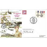 50th Anniversary of the Glider Pilot Regiment signed FDC No. 990 of 1000. Flown in Gazelle AH1 of