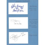 American/Canadian footballers signed white card collection. Includes Lem Barney, Donny Anderson