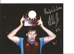 Ken McNaught Aston Villa Signed 10 x 8 inch football photo. Good Condition. All autographed items