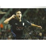 Stewart Downing Aston Villa Signed 12 x 8 inch football photo. Good Condition. All autographed items