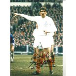 Norman Hunter Leeds United Signed 12 x 8 inch football photo. Good Condition. All autographed