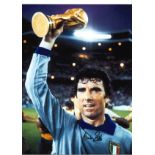 Dino Zoff Italy Signed 16 x 12 inch football photo. Good Condition. All autographed items are