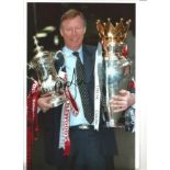 Alex Ferguson Man United Signed 12 x 8 inch football photo. Good Condition. All autographed items