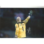 Brad Guzan Aston Villa Signed 12 x 8 inch football photo. Good Condition. All autographed items