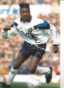 Tony Daley Aston Villa Signed 12 x 8 inch football photo. Good Condition. All autographed items