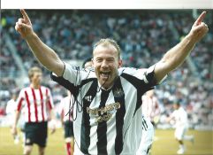 Alan Shearer Newcastle Signed 12 x 8 inch football photo. Good Condition. All autographed items
