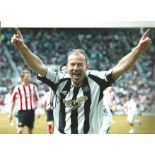 Alan Shearer Newcastle Signed 12 x 8 inch football photo. Good Condition. All autographed items