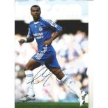 Ashley Cole Chelsea Signed 12 x 8 inch football photo. Good Condition. All autographed items are