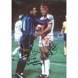 Terry Butcher and Peter Shilton Sweden away England Signed 12x 8 inch football photo. Good