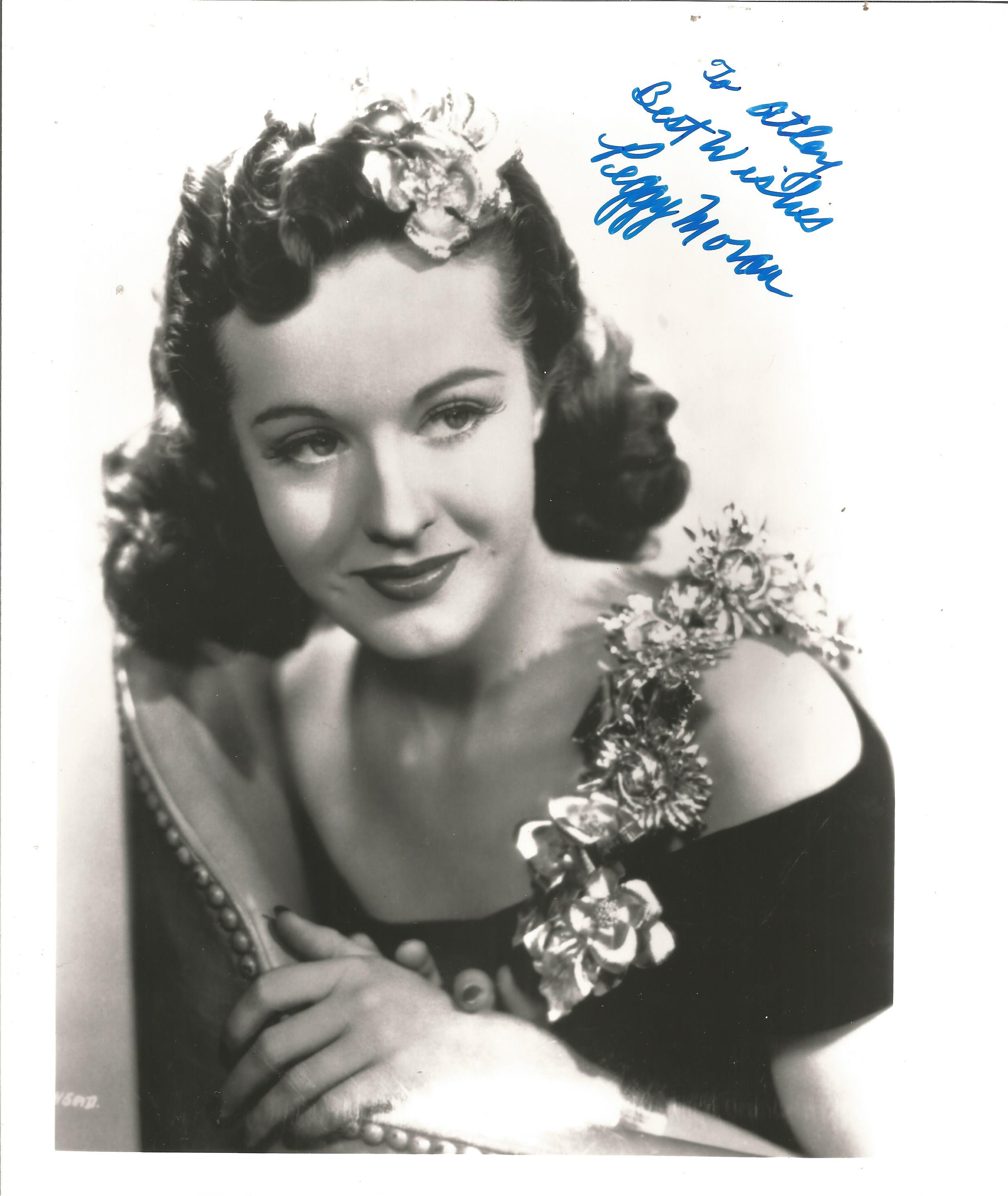 Peggy Moran signed 10x8 black and white photo dedicated. Peggy Moran ,born Mary Jeanette Moran,