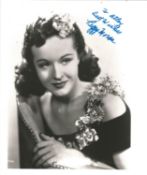 Peggy Moran signed 10x8 black and white photo dedicated. Peggy Moran ,born Mary Jeanette Moran,