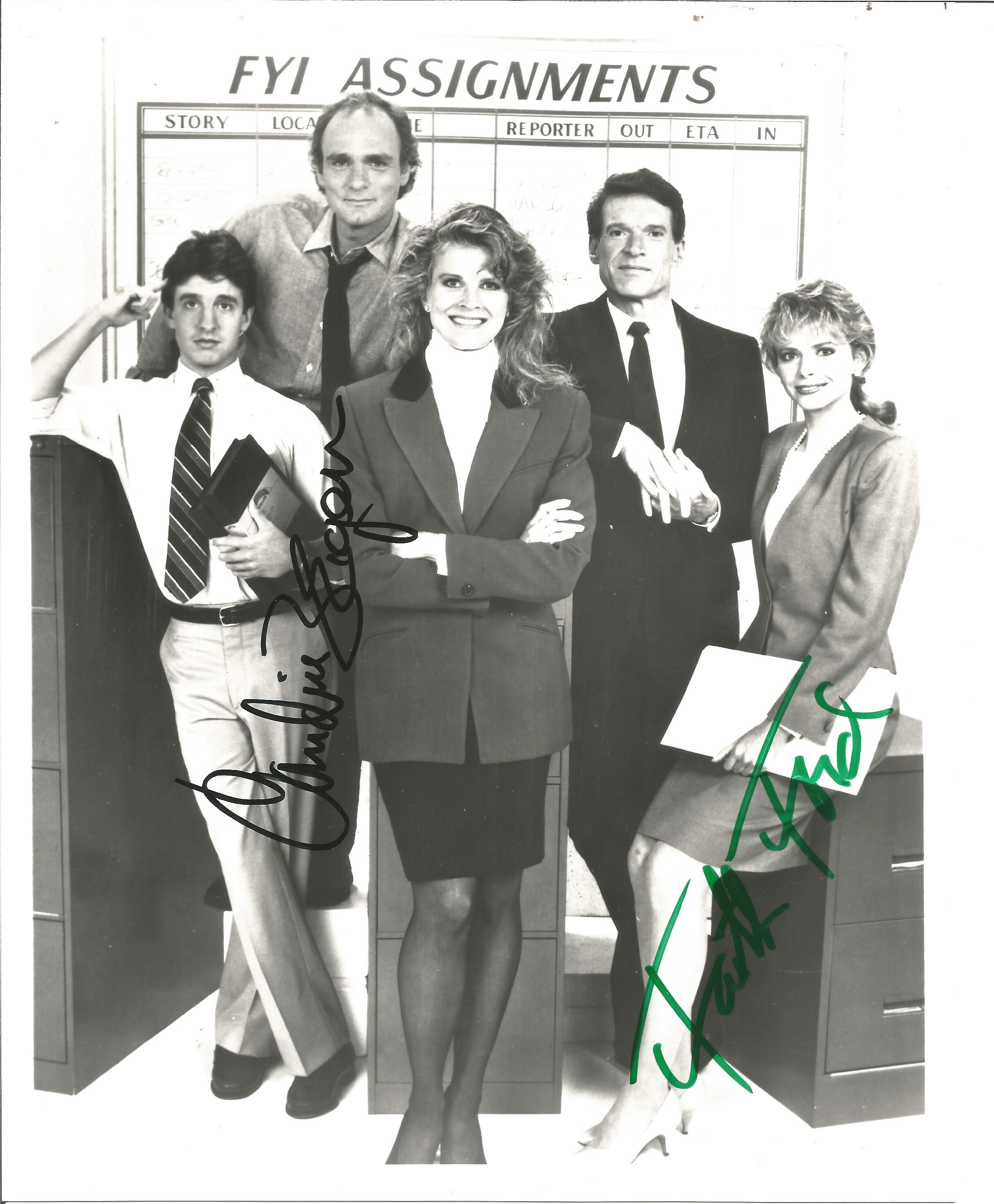 Faith Ford and Candice Bergen signed 10x8 black and white Murphy Brown photo. Faith Alexis Ford ,