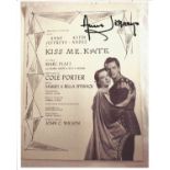 Anne Jeffreys signed 10x8 black and white lobby card photo from the 1949 stage production of Kiss Me