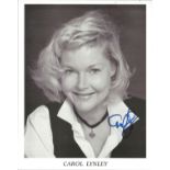 Carol Lynley signed 10x8 black and white photo. Carol Lynley ,born Carole Ann Jones; February 13,