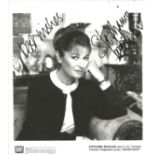 Stephanie Beacham signed 10x8 black and white photo pictured in her role in the TV series Sister