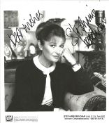 Stephanie Beacham signed 10x8 black and white photo pictured in her role in the TV series Sister