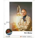 Astronaut Ken Money signed 10 x 8 inch colour portrait photo. Good Condition. All autographed