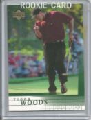 Tiger Woods rare golf trading card mint condition 2001 Upper Deck Golf Tiger Woods Rookie Card