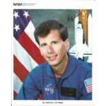 Astronaut Martin Fettman signed 10 x 8 inch colour portrait photo Space Shuttle NASA. Good