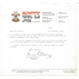 Lawrie McMenemy TLS dated 1st Sept 1981 on Southampton Football Club Limited headed paper replying