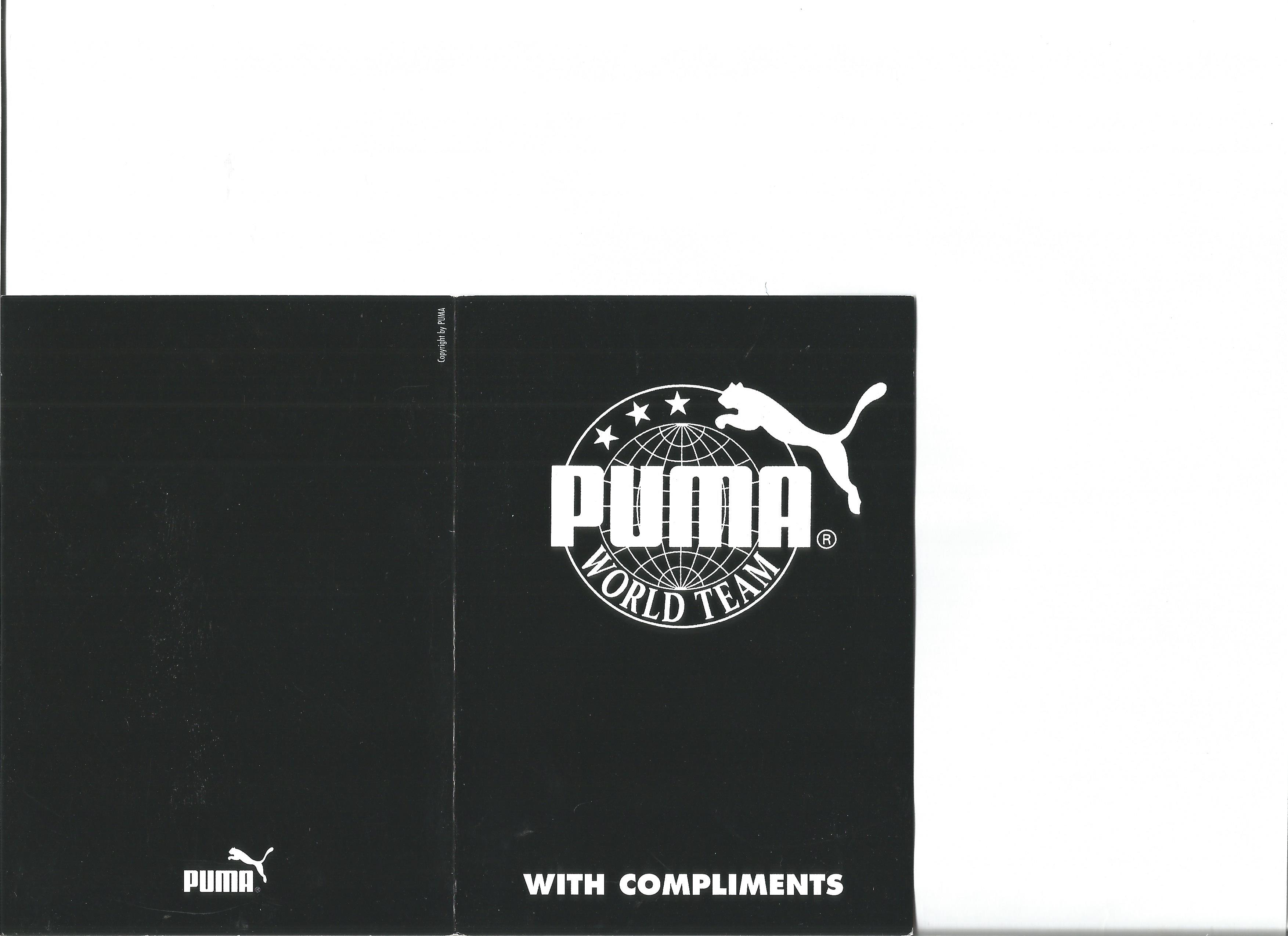 Linford Christie signed Puma 8 x 6 colour promo card. Good Condition. All autographed items are - Image 2 of 2