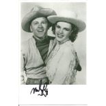 Mickey Rooney signed 6 x 4 inch b w photo. Good Condition. All autographed items are genuine hand