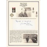 Major General Chandos Blair KCVO OBE MC* signed piece dated 8 Feb 1972. He escaped from Oflag V-B