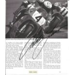 Motorcycling ace Eddie Lawson signed magazine photo page. Good Condition. All autographed items