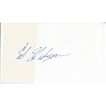 Skylab NASA astronaut Ed Gibson signed white card. Good Condition. All autographed items are genuine