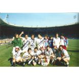 WEST HAM UNITED 1980, football autographed 12 x 8 photo, a superb image depicting players