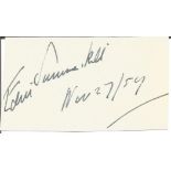 Edith Summerskill 1901 - 1980 politician signed 3 x 2 inch card. Good Condition. All autographed