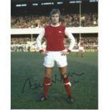 Alan Hudson Signed Arsenal 8x10 Photo. Good Condition. All autographed items are genuine hand signed