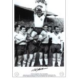 Nat Lofthouse Signed Bolton Wanderers 1958 Fa Cup Winners 12x18 Limited Edition Photo. Good