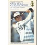 Golf multiple signed 1986 Open Golf programme booklet. Signed by Nick Faldo, Sandy Lyle, Henry