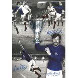 RANGERS 1972, football autographed 12 x 8 photo, depicting a montage of images relating to Rangers