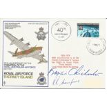 Sir Francis Chichester and pilot Keith Mansfield signed 1971 RAF cover RAF Thorney Island. Comm.