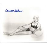 Carroll Baker signed 10 x 8 inch b w photo sexy underwear. Good Condition. All autographed items are