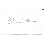 Elisabeth Rehn politician signed 3 x 2 inch card. Good Condition. All autographed items are