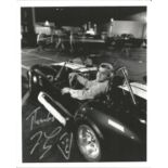 Jay Leno signed 10 x 8 inch b w photo. Good Condition. All autographed items are genuine hand signed