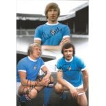 MAN CITY 1972, football autographed 12 x 8 photo, depicting a montage of images relating to