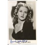 Anne Crawford signed 6 x 4 inch b w photo. Good Condition. All autographed items are genuine hand