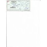 Genevieve Bujold signed 1989 Imperial Bank cheque. Good Condition. All autographed items are genuine