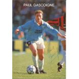 Paul Gascoigne football signed Lazio 7 x 5 inch colour photo. Good Condition. All autographed