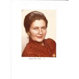 Simone Veil politician signed 7 x 5 inch colour portrait photo. Good Condition. All autographed