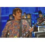 Music Ian Brown signed 12 x 8 inch colour photo on stage. Good Condition. All autographed items